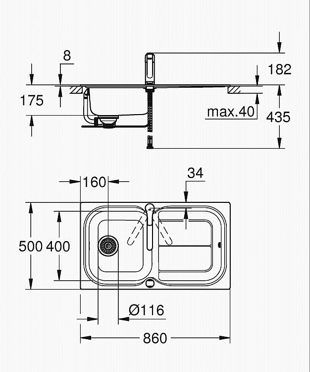 Grohe Spülen-Set Eurosmart