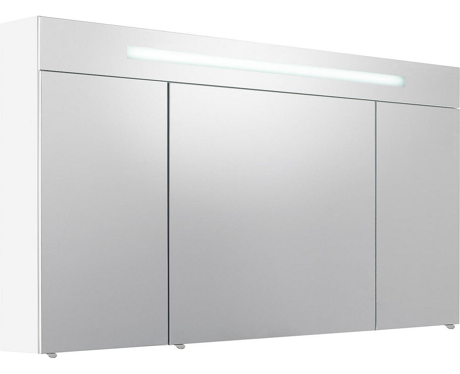 Spiegelschrank mit beleuchteter LED-Zierblende, 1200 mm Breite