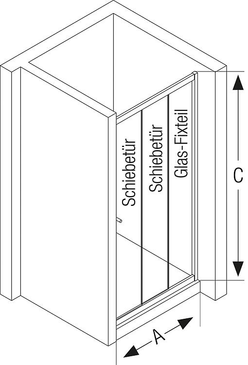Hüppe Nischen Schiebetür Alpha 2