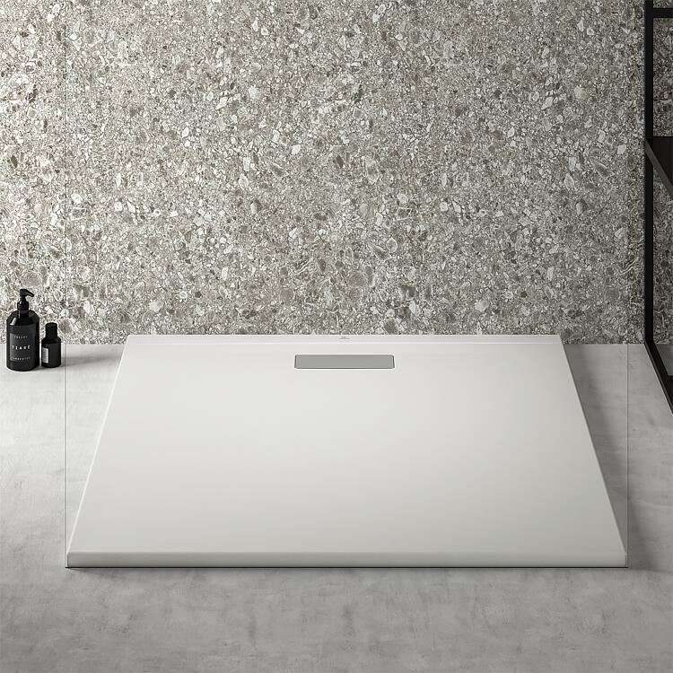 Duschwanne Heltra Flat New, Quadrat, weiß