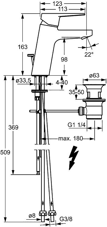 Hansa Waschtischmischer HansaTwist XL