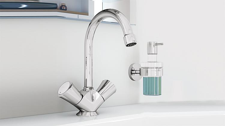 Grohe 2-Griff Waschtischmischer Costa, schwenkbar