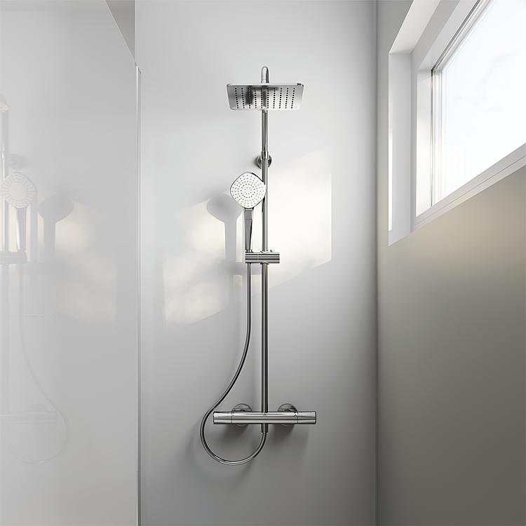 Brause-System Heldeal mit Thermostat Helceratherm 100