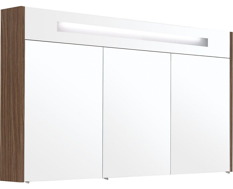 Spiegelschrank mit beleuchteter LED-Zierblende, 1200 mm Breite