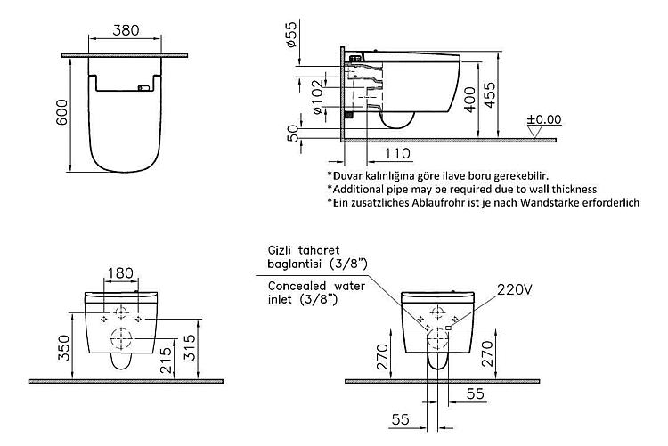 Vitra Dusch-WC V-Care 1.1 Basic