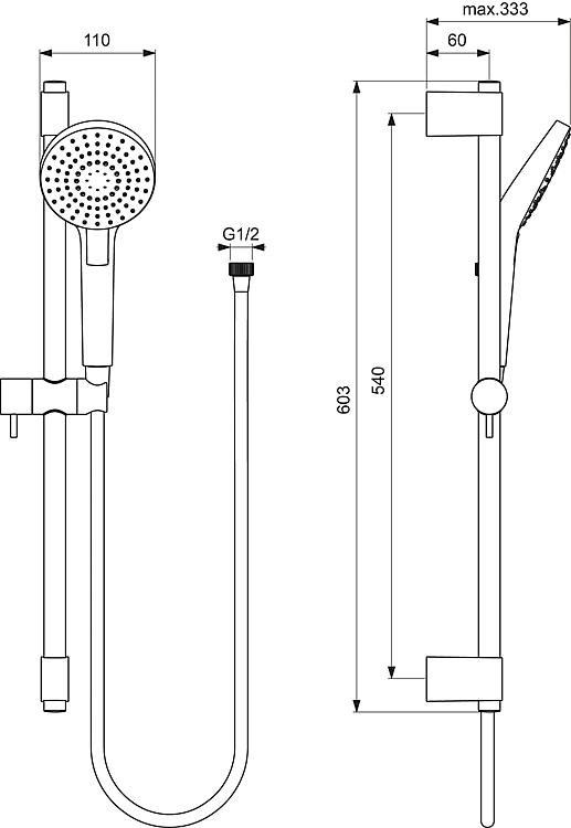 Brause-Set Heldeal Evo 600-900