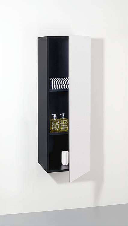 Hochschrank Helela, 1200 mm Höhe, Korpus schwarz