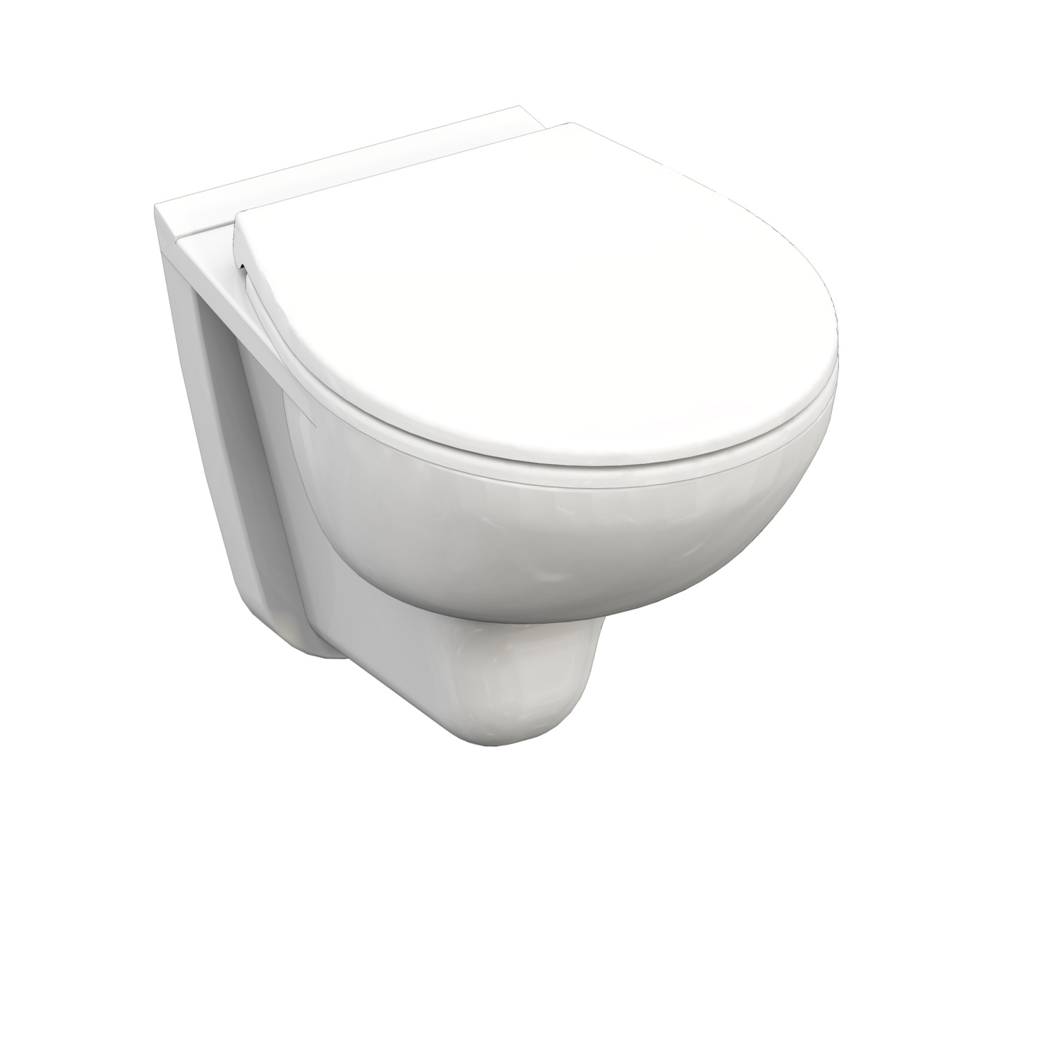 Wand-Tiefspül-WC-Set One ohne Spülrand mit Absenkautomatik