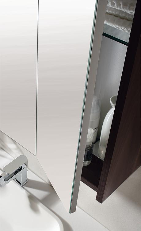 Spiegelschrank mit beleuchteter LED-Zierblende, 1200 mm Breite