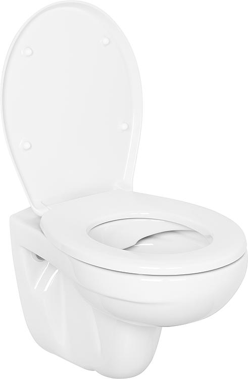 Wand-Tiefspül-WC Combi-Pack Heleurovit, spülrandlos