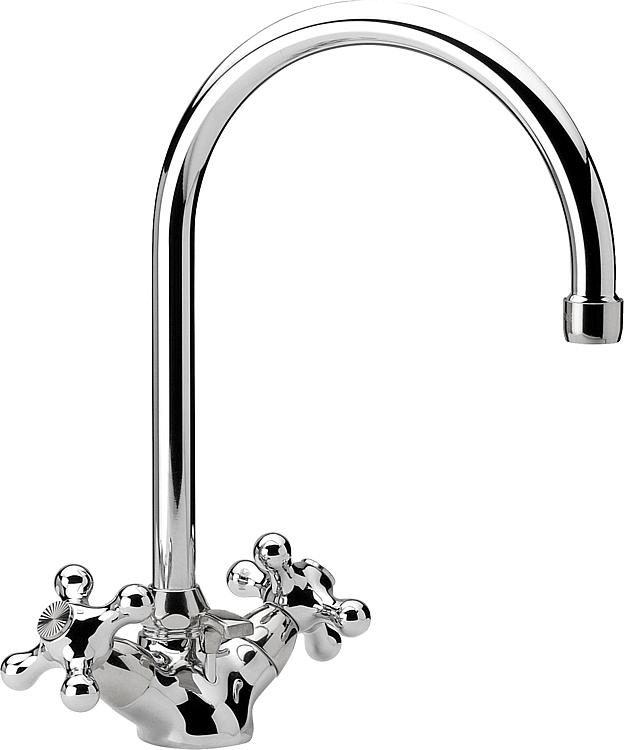 Waschtischmischer Helretro, rund, schwenkbar