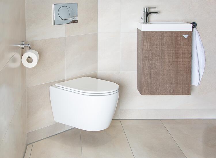 Wand-Tiefspül-WC Helaimera Compact, spülrandlos