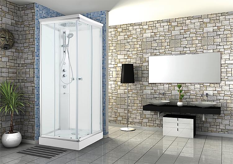 Eck-Komplettdusche Helshower