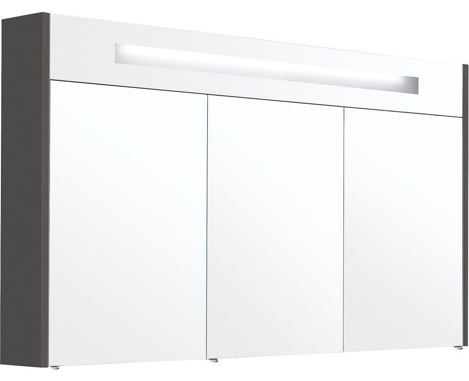 Spiegelschrank mit beleuchteter LED-Zierblende, 1200 mm Breite