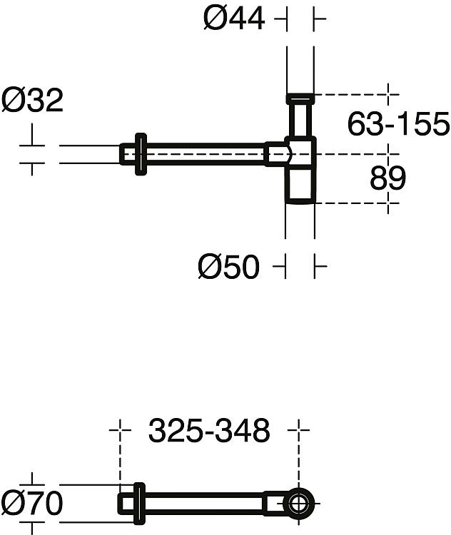 Designsiphon, schwarz