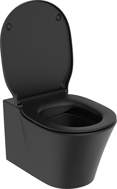 Wand-Tiefspül-WC Helconnect Air, spülrandlos schwarz