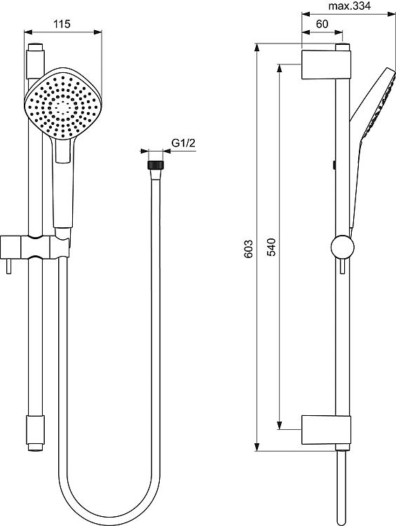 Brause-Set Heldeal Evo Diamond 900