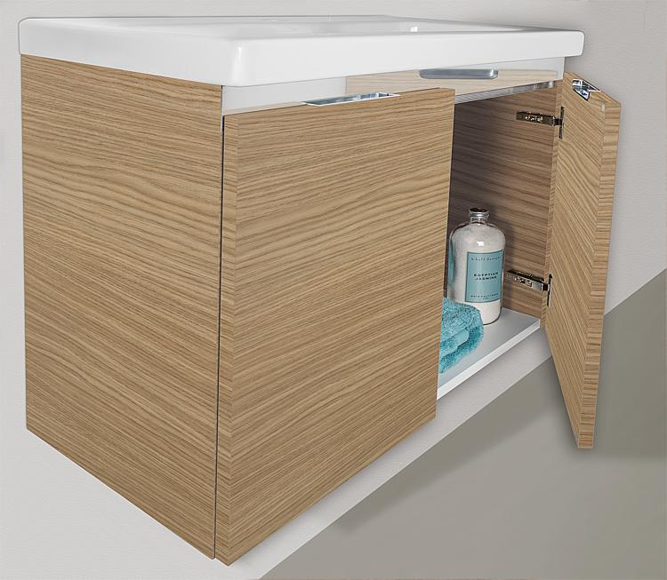 Badmöbel-Set Heleola mit 2 Drehtüren