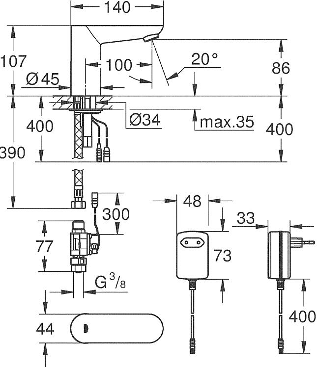 Grohe Sensor-Armatur Euroeco CE