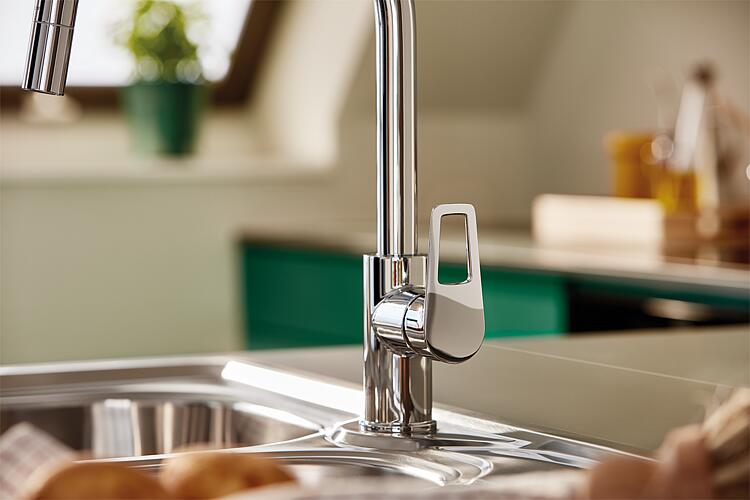 Grohe Spültischmischer Bauloop, mit herausziehbarem Auslauf