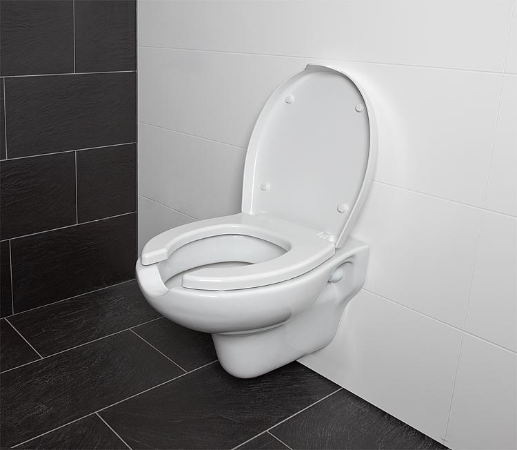 WC-Sitz Helelida, Hygiene-Aussparung am Deckel geschlossen