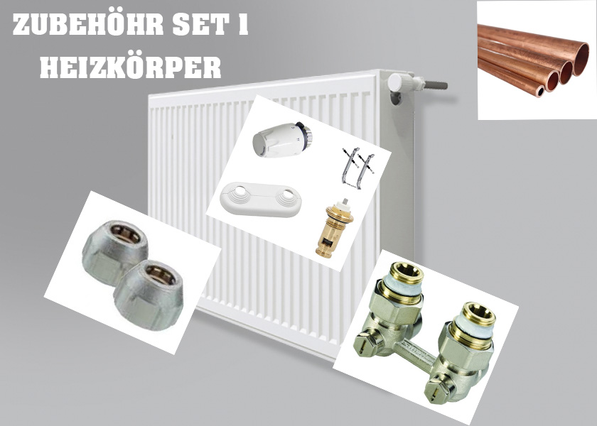 Flach-/Ventilheizkörper Cu-Zubehör-Set Nr. 1