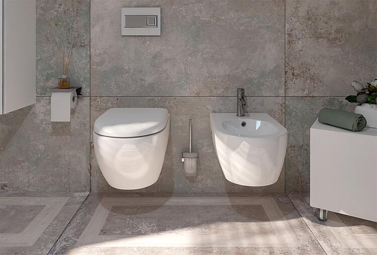 Wand-Tiefspül-WC Helaimera, spülrandlos