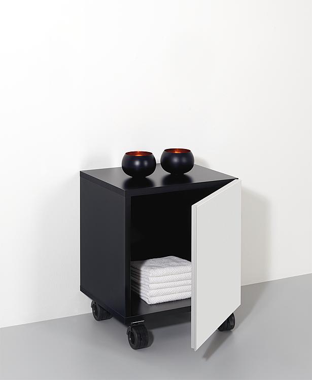 Rollcontainer Helela, Korpus schwarz, 480 mm Höhe
