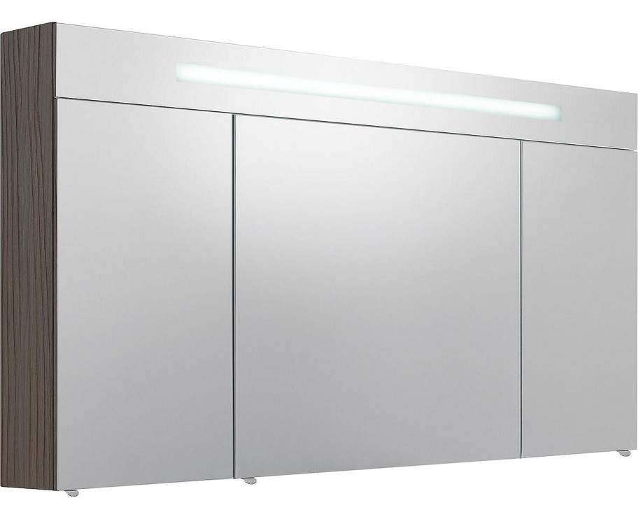 Spiegelschrank mit beleuchteter LED-Zierblende, 1200 mm Breite