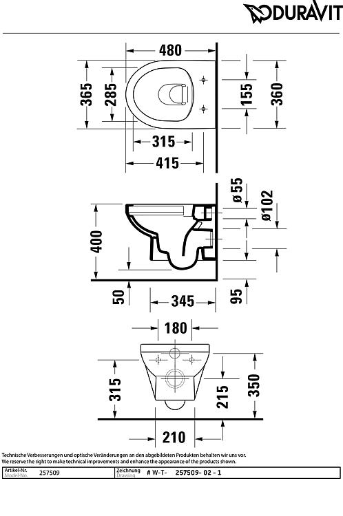 Duravit Wand-Tiefspül-WC No. 1 Compact
