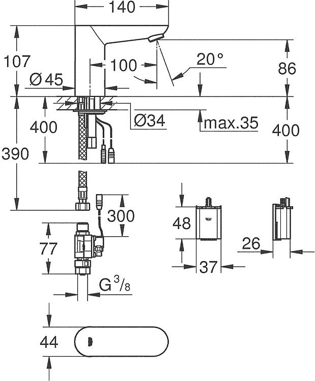 Grohe Sensor-Armatur Euroeco CE