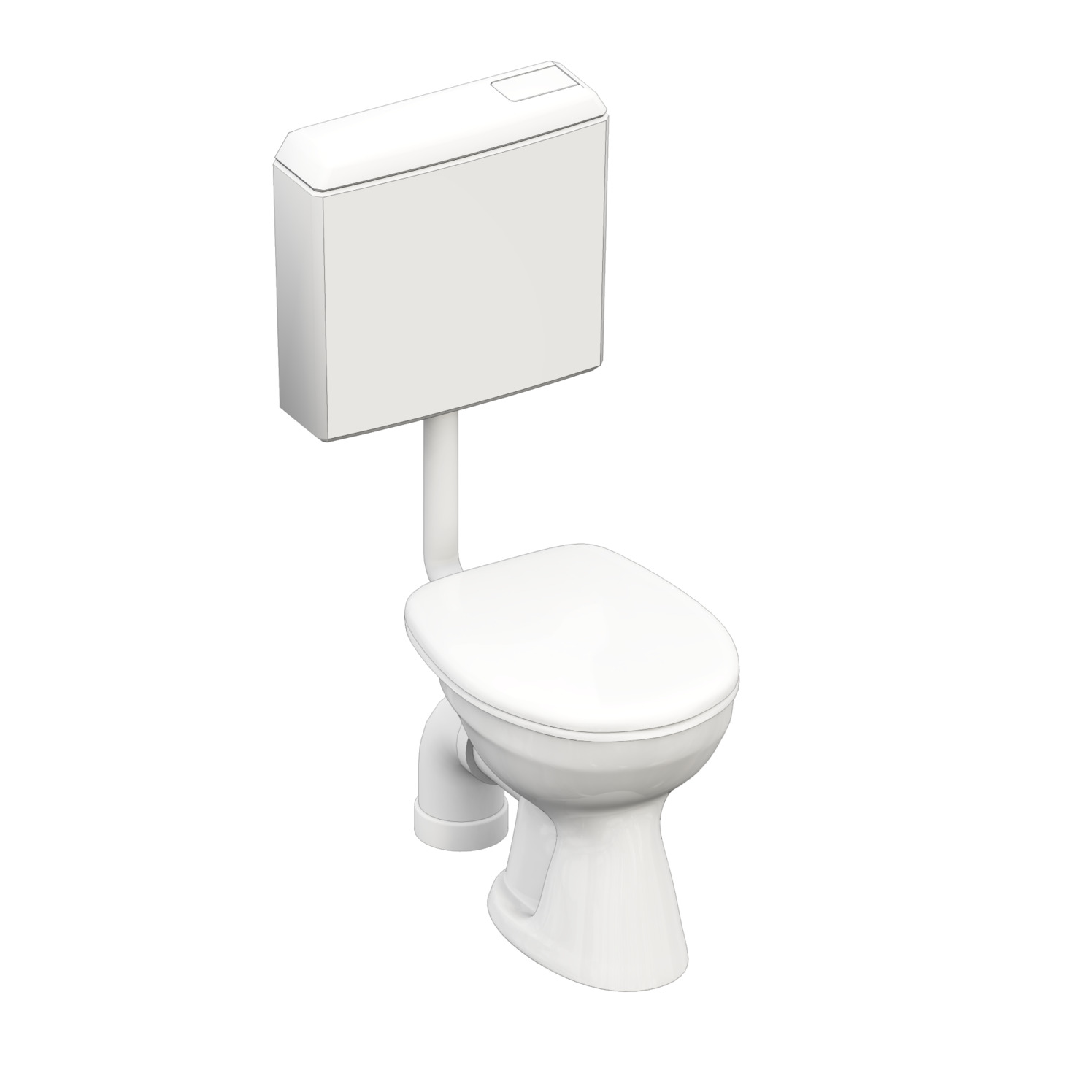 Stand-Flachspül-WC-Set Clivia mit Anschlussbogen