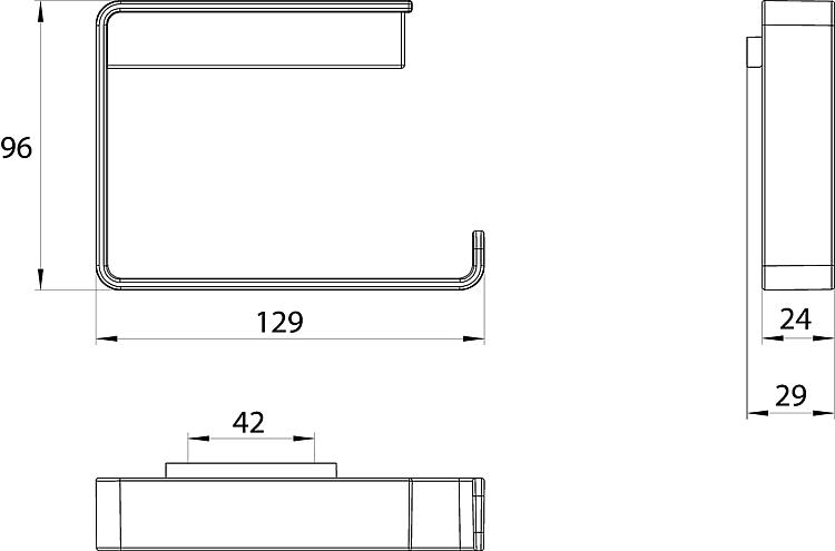 Emco Papierhalter Loft ohne Deckel, schwarz