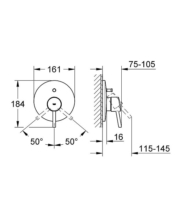 Grohe UP-Wannenmischer Concetto