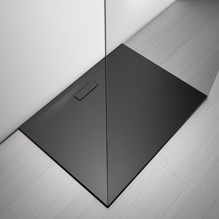 Duschwanne Heltra Flat New, Rechteck, schwarz