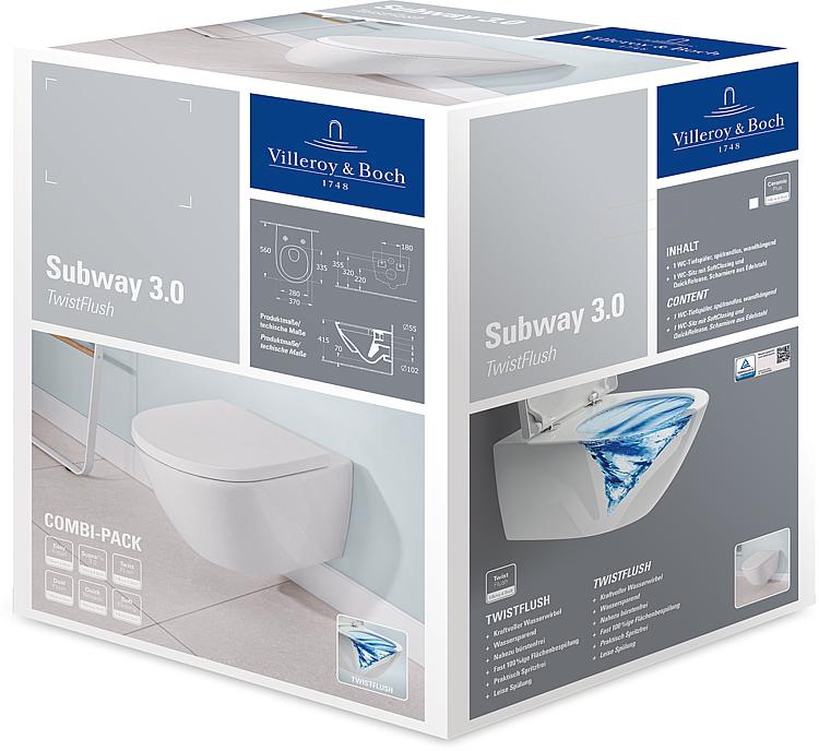 Villeroy & Boch Combi-Pack Wand-Tiefspül-WC Subway 3.0
