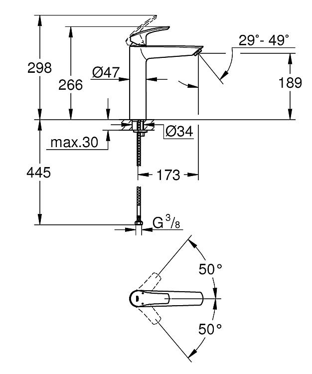 Grohe Waschtischmischer Eurosmart XL-Size