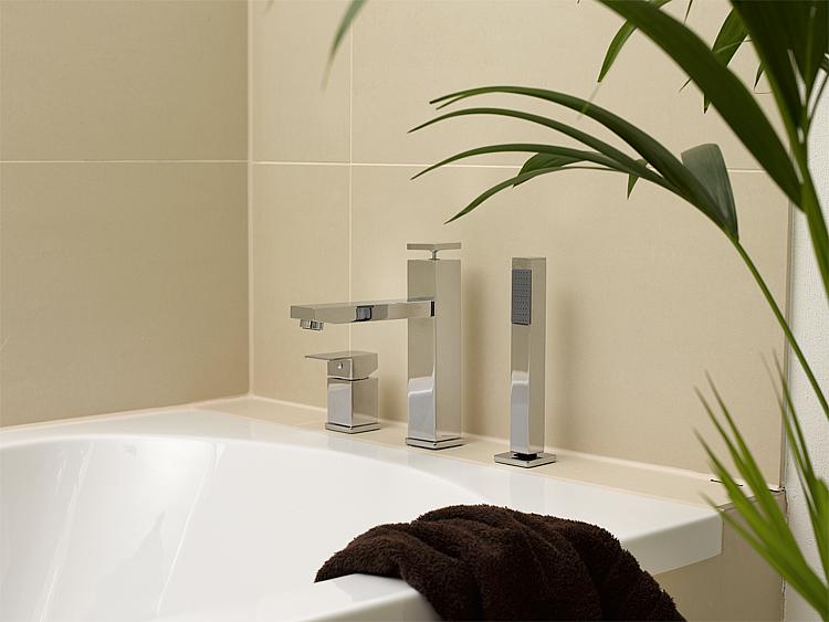 3-Loch Wannenrandmischer-Set Helkline