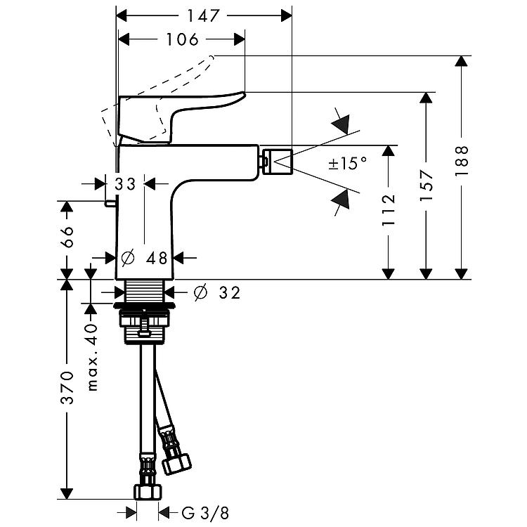 Hansgrohe Bidetmischer Metris