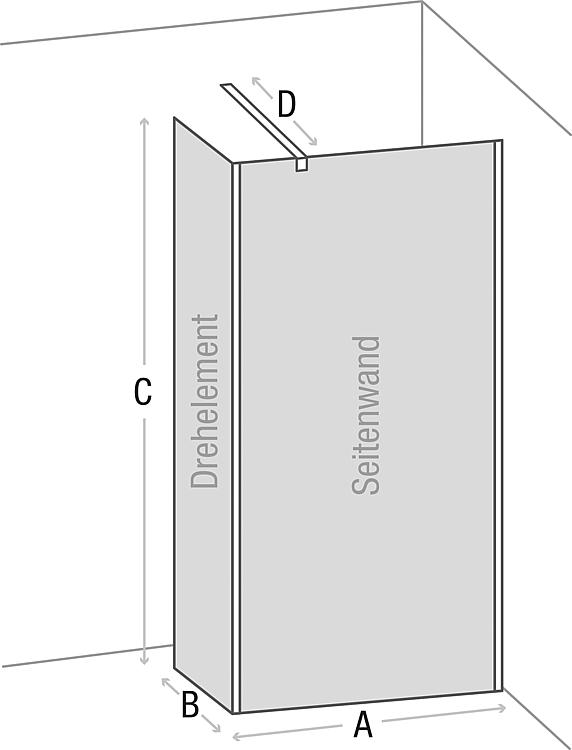 Walk-In Duschabtrennung Heleloa 2.0