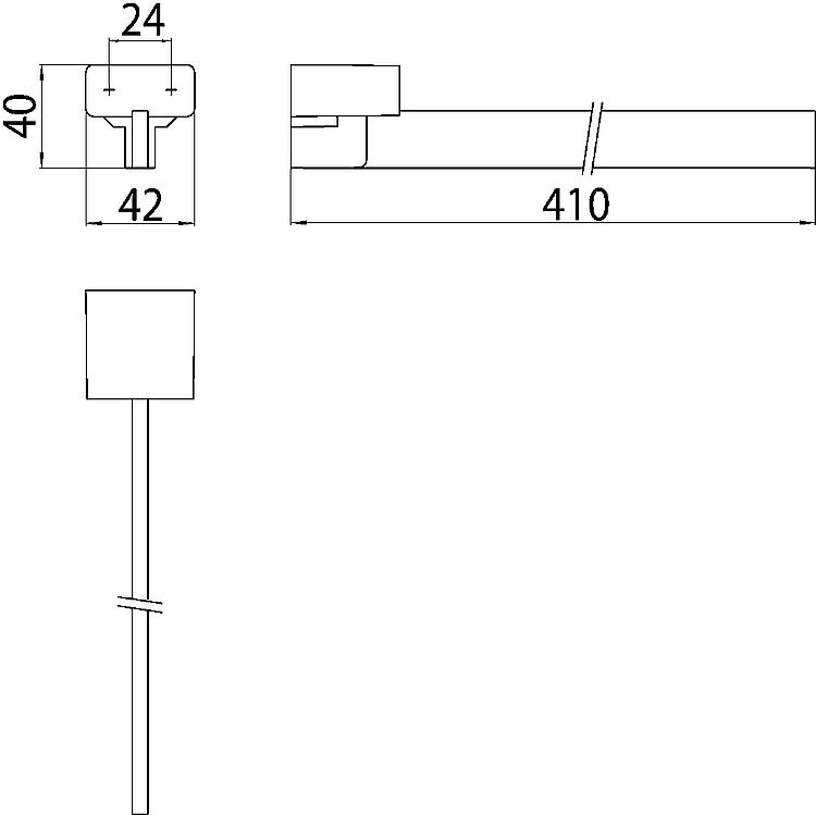 Emco Handtuchhalter Loft, einarmig schwarz