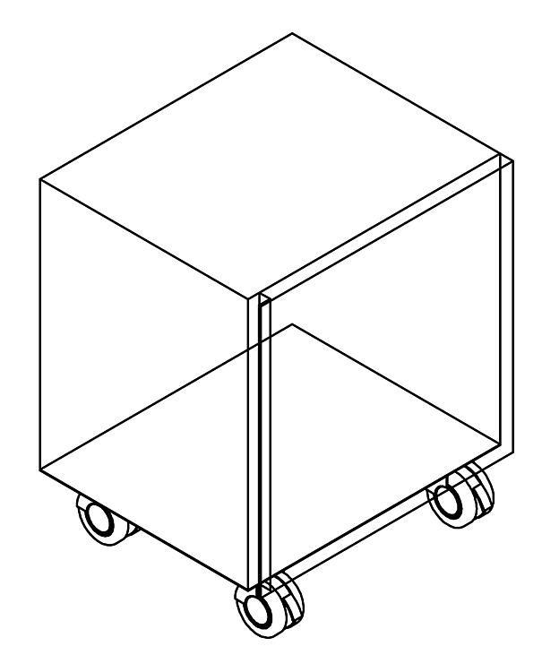 Rollcontainer Helela, Korpus schwarz, 480 mm Höhe