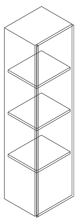 Hochschrank Helela, 1600 mm Höhe