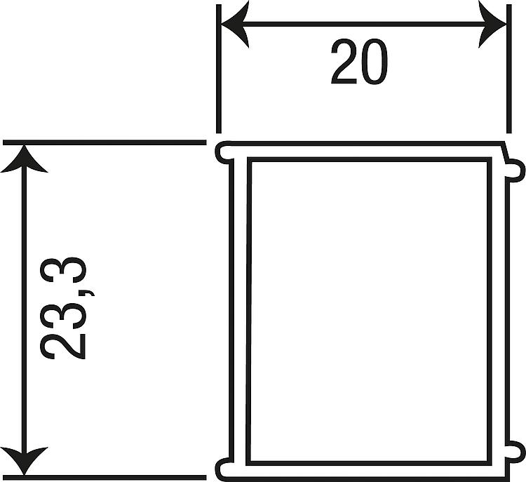 Wand-Erweiterungsprofil 20 mm