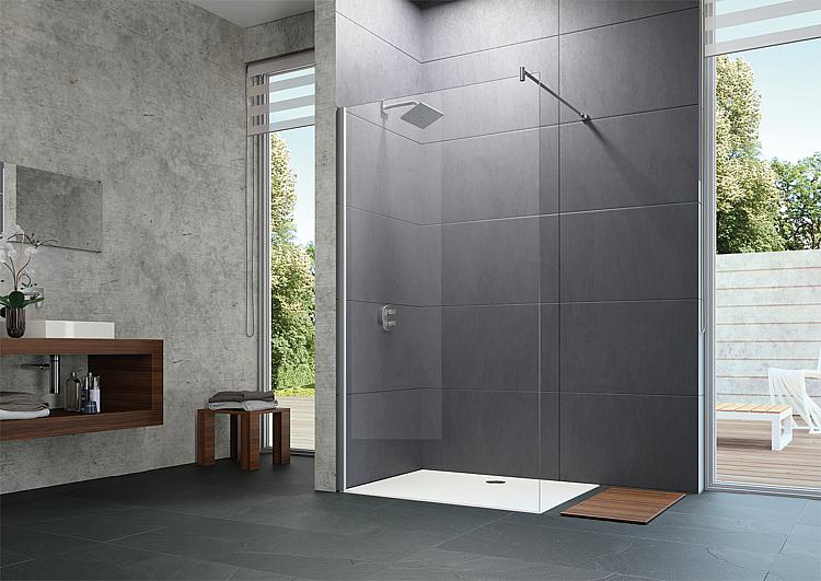 Hüppe Walk-In Glasduschwand Design pure, 6 mm