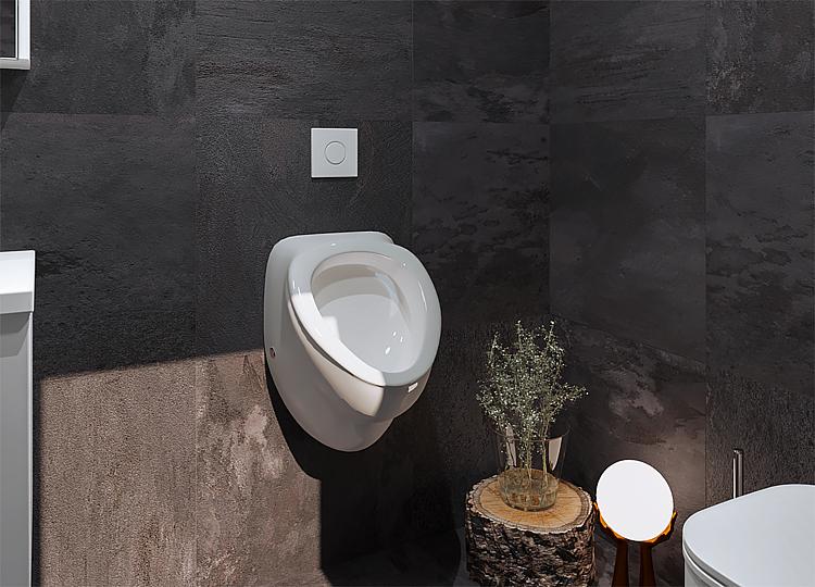 Urinal Helfull, Zulauf von hinten