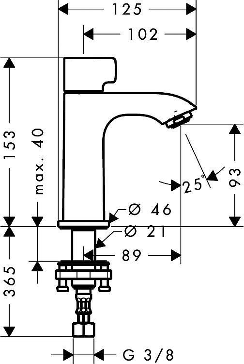 Hansgrohe Standventil Metris 100