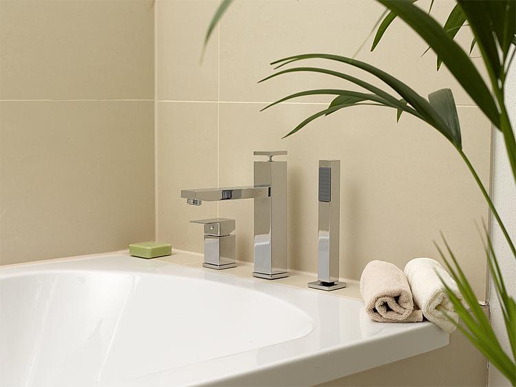 3-Loch Wannenrandmischer-Set Helkline