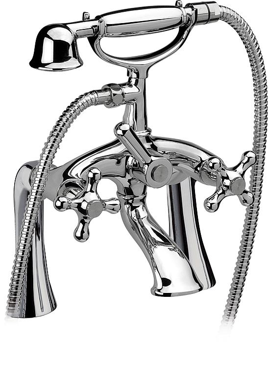 Wannenrandmischer-Set Helretro, mit Standanschluss