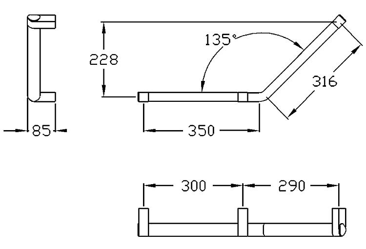 Normbau Winkelgriff Cavere 135°